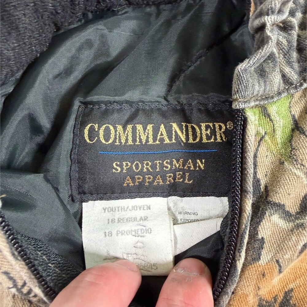 Commander Sportsman Apparel Camo Jacket Youth 16 Regular Hunting Hooded Coat - Picture 7 of 12